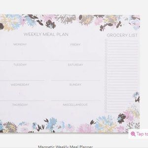 Magnetic weekly meal planner vera bradley New
